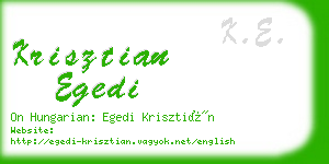 krisztian egedi business card